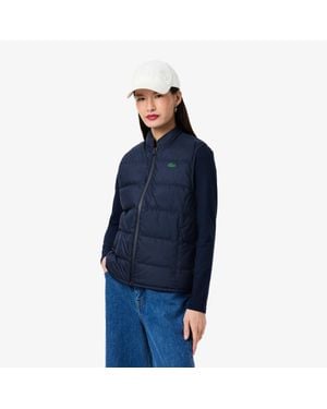 Lacoste Quilted Down Vest - Blue