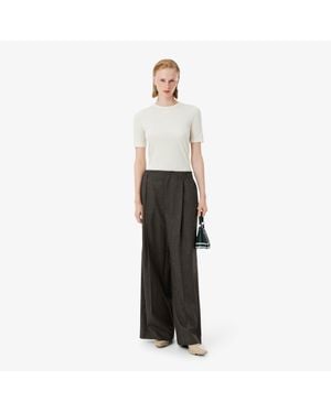 Lacoste Runway Oversized Tailored Wool Pants - Black