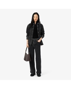 Lacoste Wide Leg Denim Jeans - Black