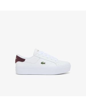 Lacoste Ziane Platform Leather Sneakers - White