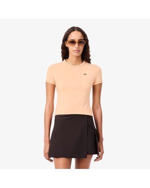Lacoste Contrast Trim Jersey T-Shirt - Black