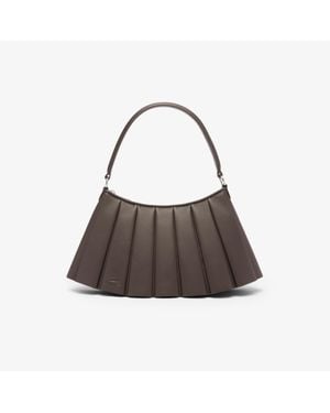 Lacoste Medium Runway Lenglen Leather Bag - Brown