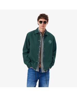 Lacoste Water-Repellent Coach Jacket - Green