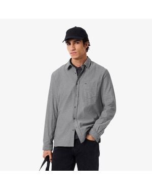Lacoste Regular Fit Cotton Shirt - Gray