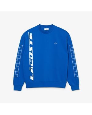Lacoste Loose Fit Piqué Sweatshirt - Blue