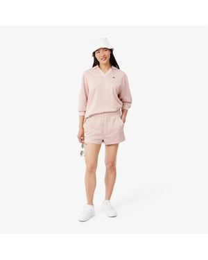 Lacoste Monogram Jacquard Shorts - Pink
