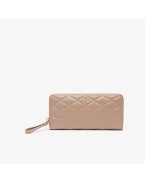 Lacoste Large Crocodelle Leather Billfold - Natural