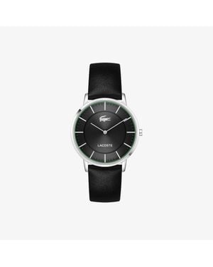 Lacoste Crocorigin Leather Watch - Black
