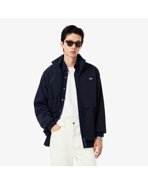 Lacoste Technical Nylon Water-Repellent Windbreaker - Blue