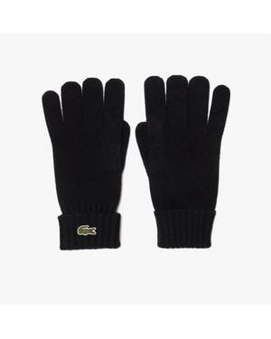 Lacoste Wool Jersey Gloves - Black