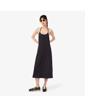 Lacoste Backless Strappy Maxi Dress - Blue