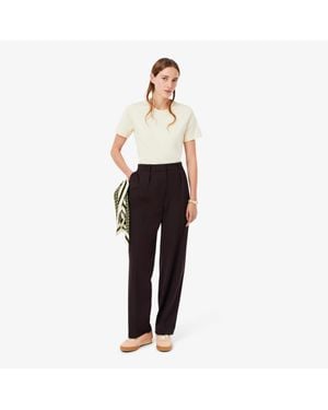 Lacoste Oversized Wool Blend Pants - Black