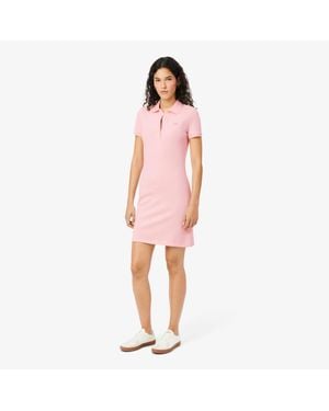 Lacoste Slim Fit Stretch Mini Piqué Polo Dress - Pink