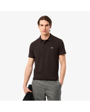 Lacoste Regular Fit Long Sleeve Cotton Blend Polo - Black
