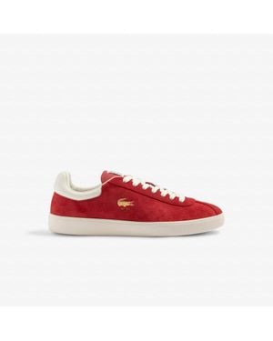 Lacoste Baseshot Premium Suede Sneakers - Red