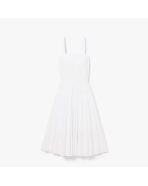 Lacoste Pleated Maxi Dress - White