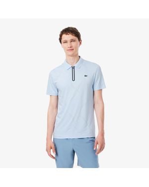 Lacoste Ultra Dry Jacquard Crocodile Tennis Polo Shirt - Blue