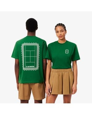 Lacoste Tennis Print Cotton Jersey T-Shirt - Green