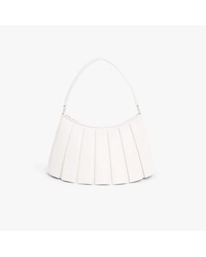 Lacoste Medium Runway Lenglen Leather Bag - White