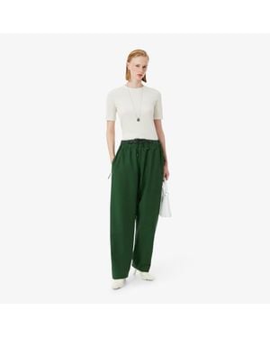Lacoste Runway Mixed Fabric Wool Pants - Green