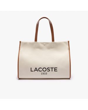 Lacoste Large Shopping Tote Bag in White Lyst