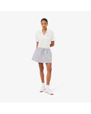 Lacoste Short Double Face Jersey Skirt - White