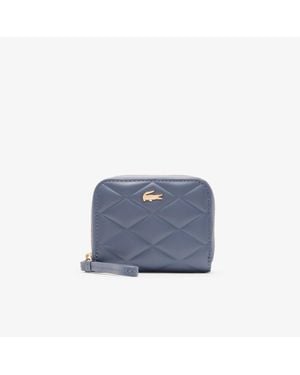 Lacoste Small Crocodelle Leather Coin Purse - Blue
