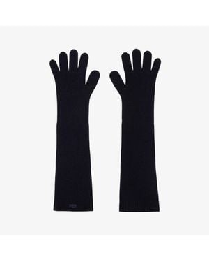 Lacoste Wool Jersey Gloves - Blue