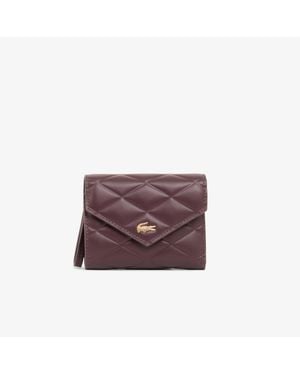Lacoste Crocodelle Leather Billfold - Purple