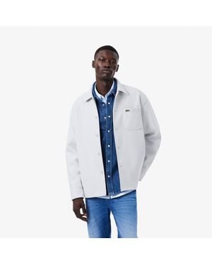 Lacoste Heavy Flannel Overshirt - Blue