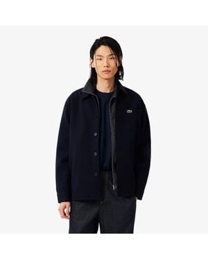 Lacoste Heavy Flannel Overshirt - Blue
