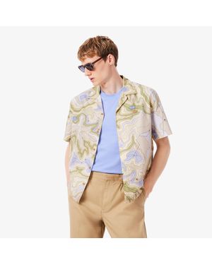 Lacoste Relaxed Fit Short Sleeve Shirt - Natural