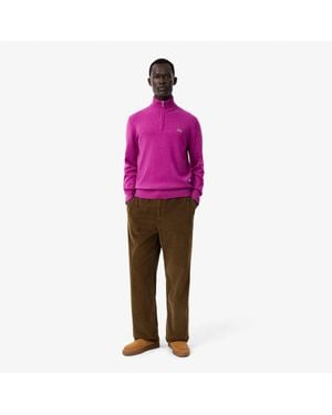 Lacoste Loose Fit Corduroy Pants - Pink