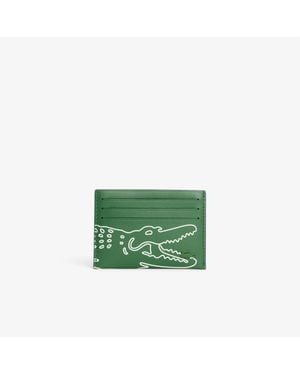Lacoste Fg Leather Cardholder - Green