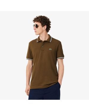 Lacoste Regular Fit Trim Accent L.12.12 Polo - Brown
