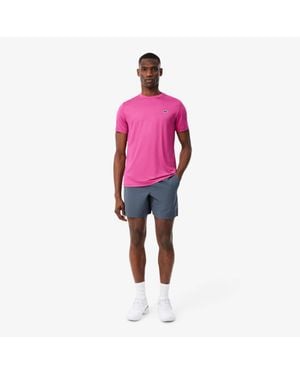 Lacoste Ultra Dry Reflective Tennis Shorts - Pink