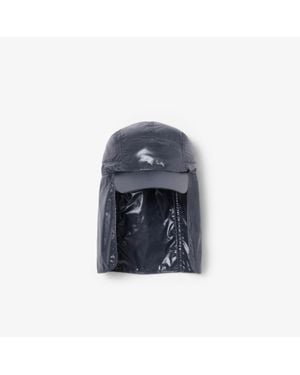 Lacoste Runway Glossy Taffeta Sahara Cap - Blue