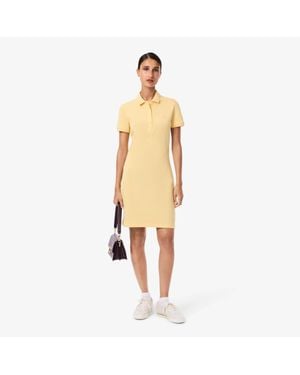Lacoste Slim Fit Stretch Mini Piqué Polo Dress - Yellow