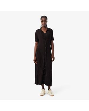 Lacoste Crochet Polo Dress - Black