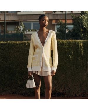 Lacoste Tennis Court Long Cardigan - Green