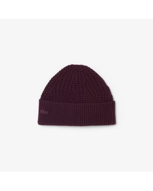 Lacoste Wool Blend Textured Beanie