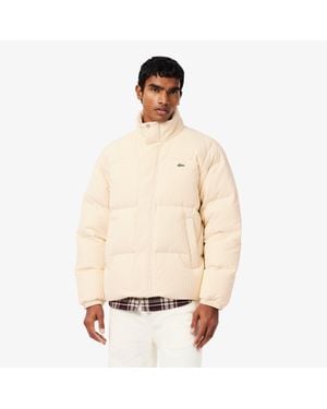 Lacoste Corduroy Down Jacket - Natural