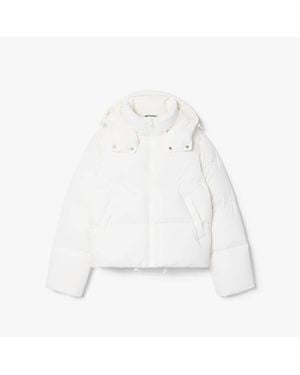 Lacoste Water-Repellent Hooded Down Jacket - White