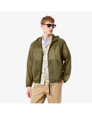 Lacoste Water-Repellent Nylon Jacket - Green
