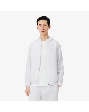 Lacoste Water-Repellent Sport Track Jacket - White