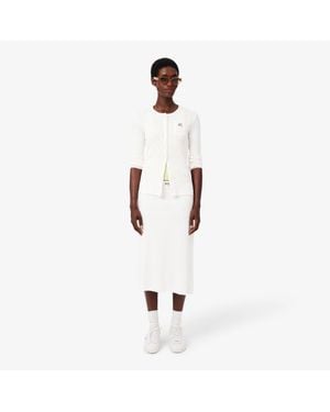 Lacoste Cotton Midi Skirt - White