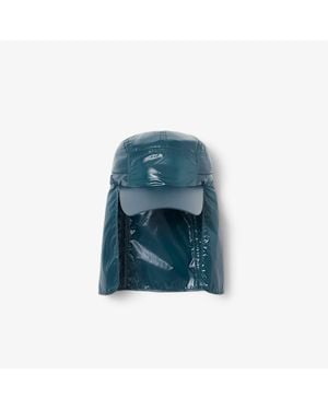 Lacoste Runway Glossy Taffeta Sahara Cap - Blue