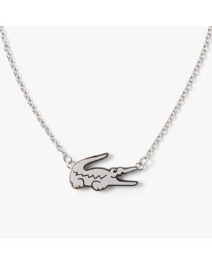 Lacoste Crocodile Necklace - Metallic
