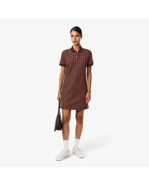 Lacoste Slim Fit Monogram Polo Dress - Red