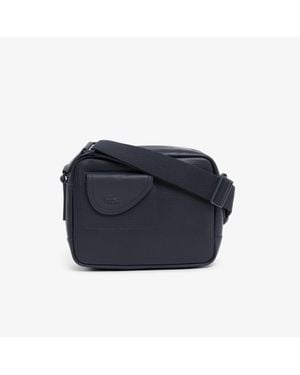 Lacoste Club Grain Leather Satchel - Blue